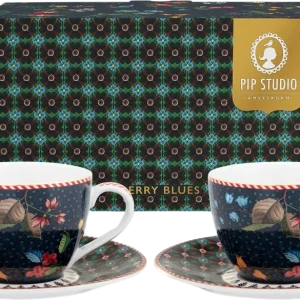 Berry Blues - Tazzine con Piattino - Set di 2 Pezzi Sconto