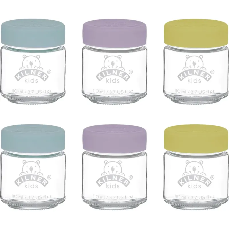 Set di 6 Vasetti per Bambini,110 ml Non Perdere
