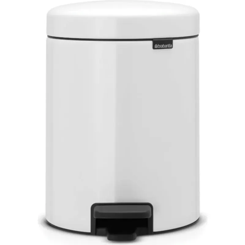 NewIcon - Pattumiera a Pedale 5 L con Inserto in Plastica,White Ultimissimo Modello