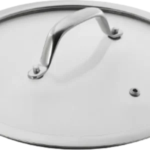 Reso Gratuito Coperchio in Vetro con Manico in Acciaio Inox