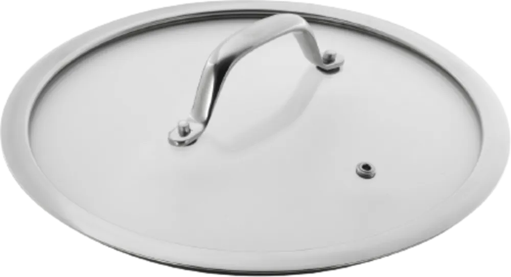 Reso Gratuito Coperchio in Vetro con Manico in Acciaio Inox
