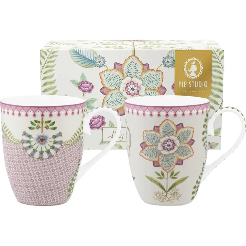 Lily & Lotus - Tazza Grande - Set di 2 Pezzi,Violetto Prezzo Ridotto