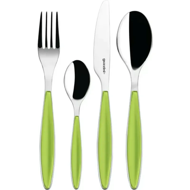 FEELING - Servizio di Posate, 24 Pezzi,Apple Green Subito Disponibile
