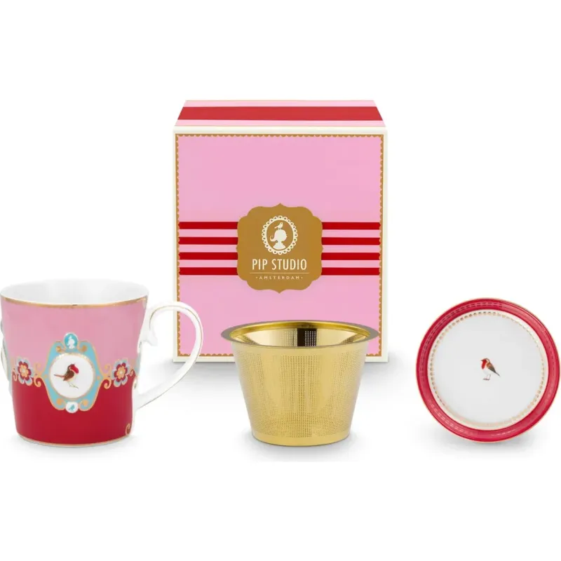 Love Birds - Tea for One,Rosso/Rosa Prezzo Ridotto