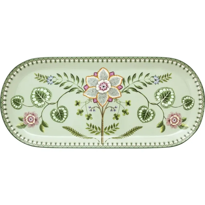 Lily & Lotus - Piatto da Torta Ovale 33,3 x 15,5 cm,Verde chiaro Compra Online