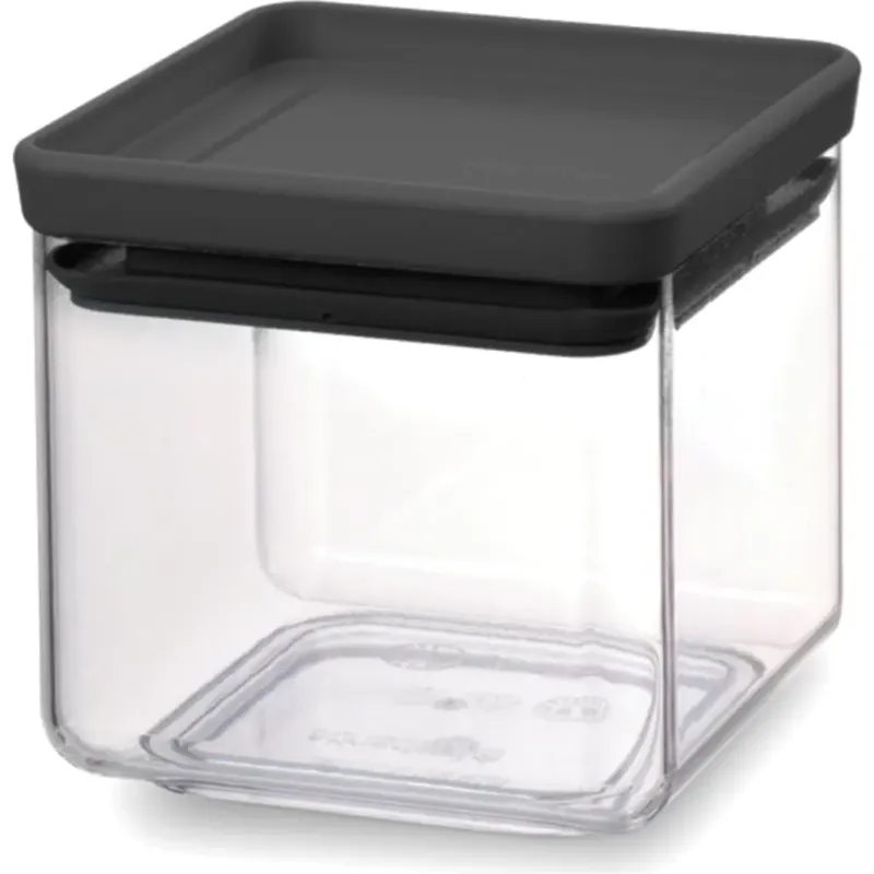 Tasty+ - Barattolo Quadrato Impilabile - Dark Grey,0,7 L Novità
