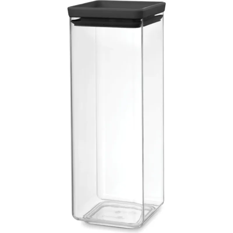 Offerta Lampo Tasty+ - Barattolo Quadrato Impilabile - Dark Grey,2,5 L