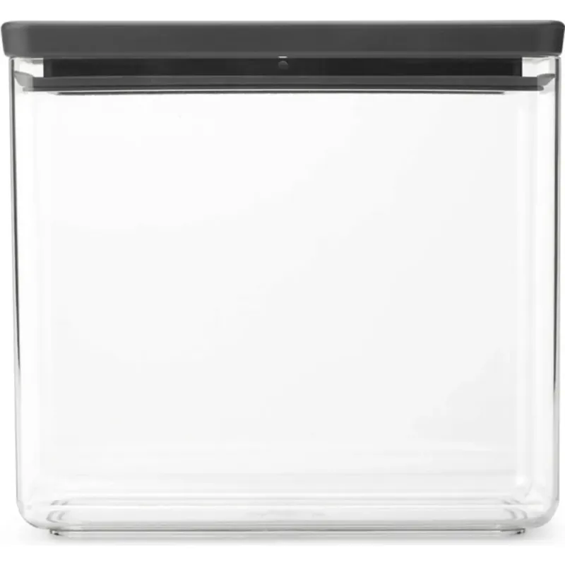 Ultime Pezzi Tasty+ - Barattolo Quadrato Impilabile - Dark Grey,3,5 L
