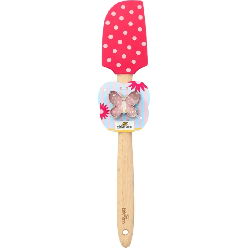 Offerta Speciale Spatola con Manico in Legno e Formina per Biscotti,Pois