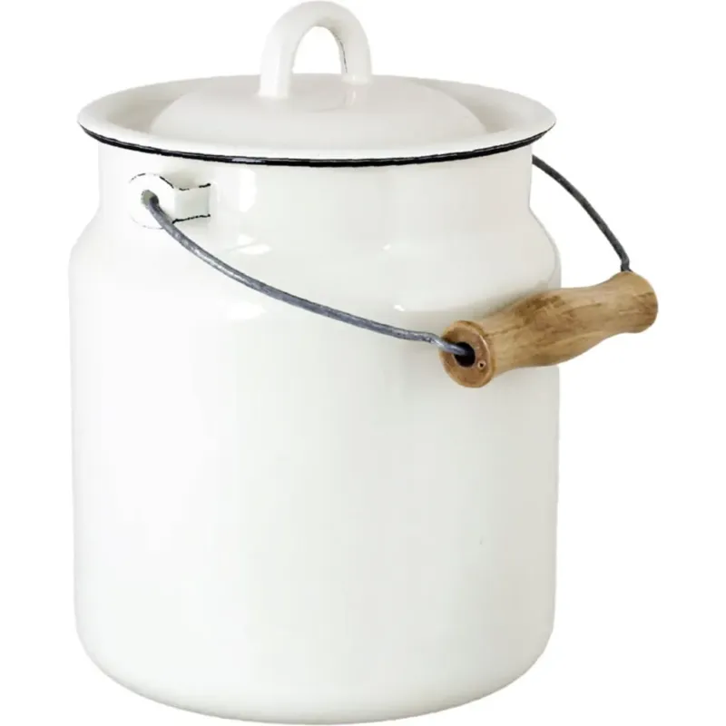 Bidone Smaltato da 3 L per Latte - Emil‘s,bianco Reso Gratuito