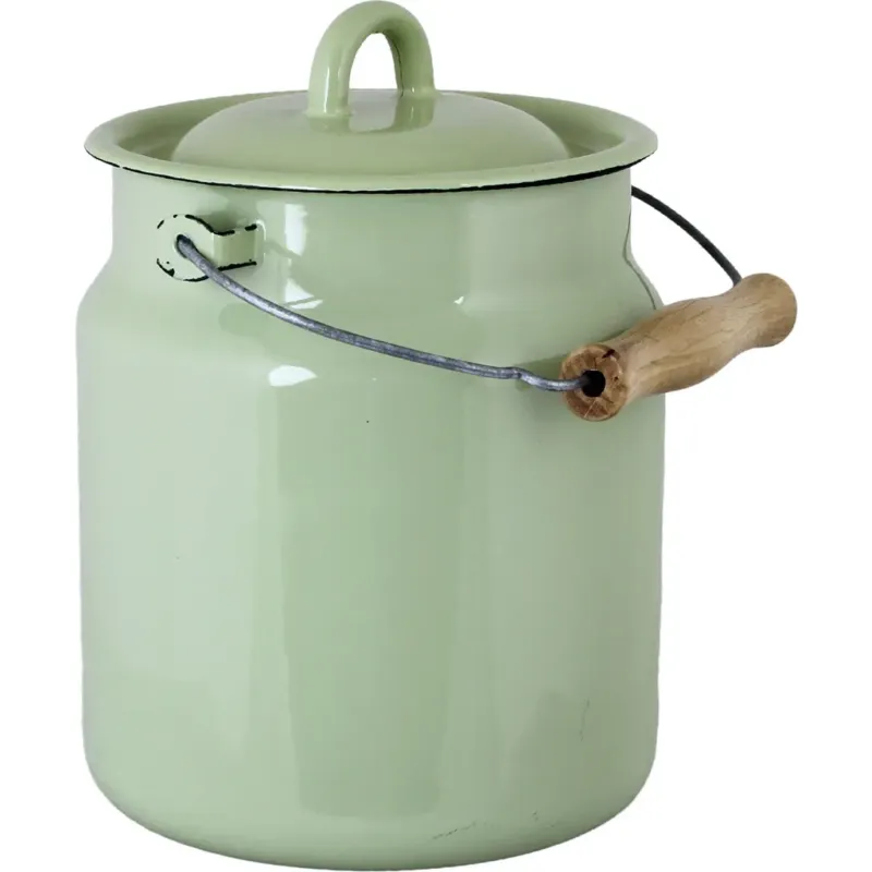 Bidone Smaltato da 3 L per Latte - Emil‘s,verde Affare