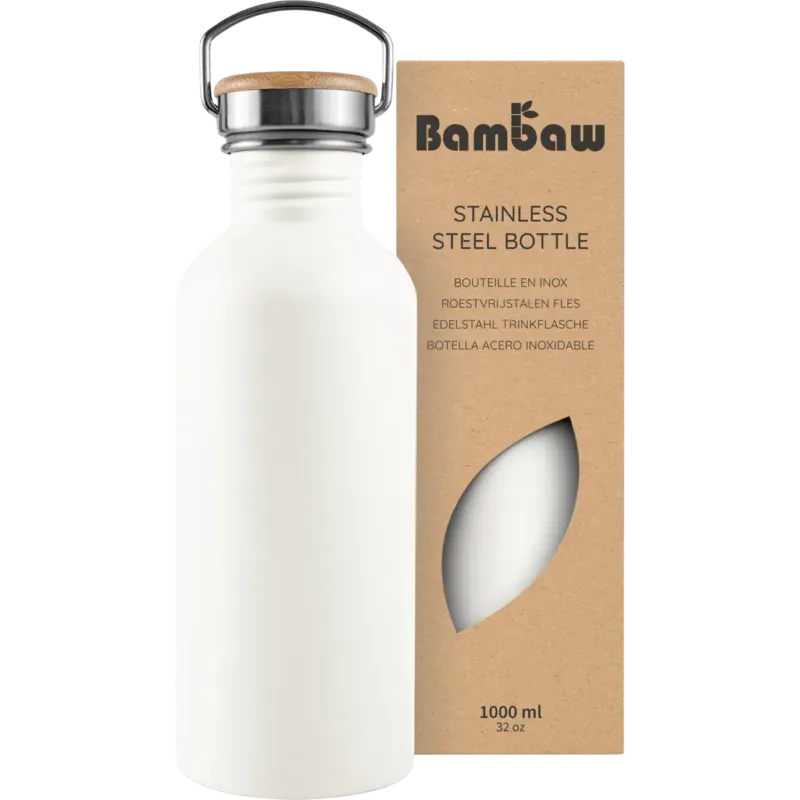 Ultimissimo Modello Borraccia in Acciaio Inossidabile, 1000 ml,Polar White