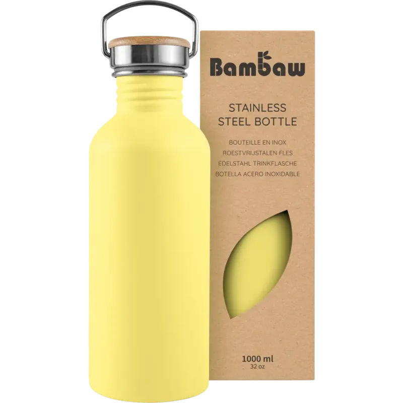 Promozione Esclusiva Borraccia in Acciaio Inossidabile, 1000 ml,Yellow Beam