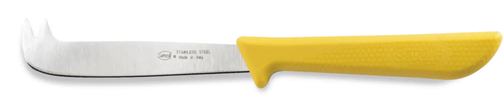 A Buon Prezzo COLTELLO FORMAGGIO 2 PUNTE GIALLO