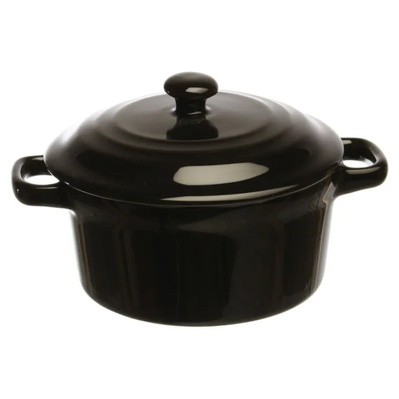 Solo Oggi Casseruola con 2 manici 14 cm Mininova Lory Ceramica Nero
