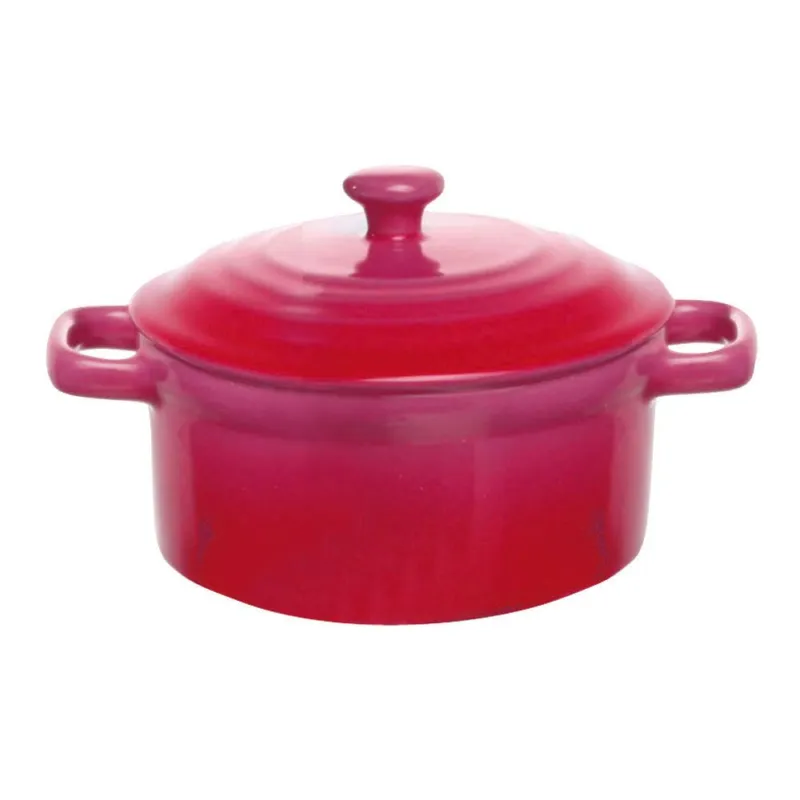 LEXA - Casseruola con coperchio Ceramica Rosso 12,70 cm Ceramica Rosso Non Perdere
