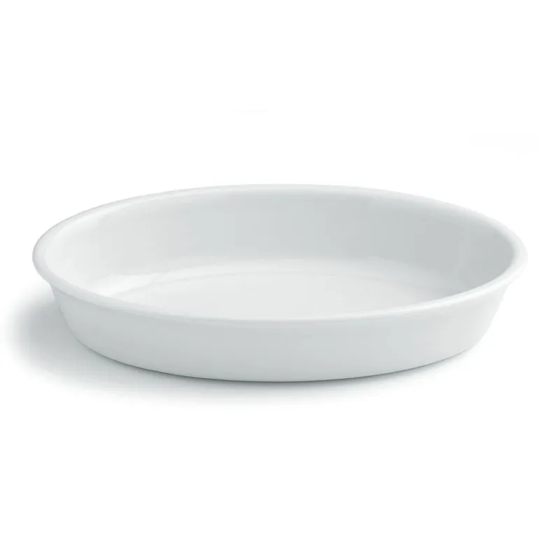 OVALE FORNO - 35x21 h7 cm Porcellana Bianco Popolare