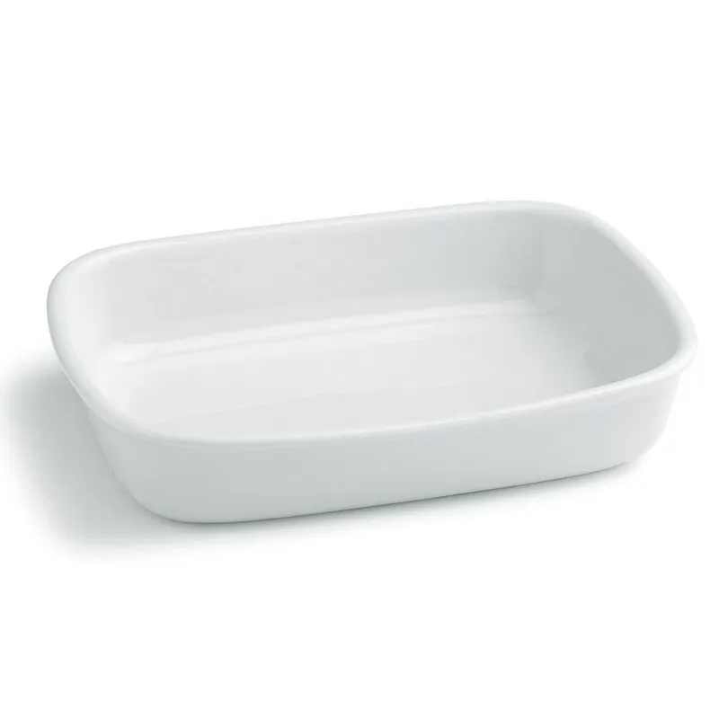 Quantità Limitata RETTANGOLO FORNO - 32x24 h7 cm Porcellana Bianco