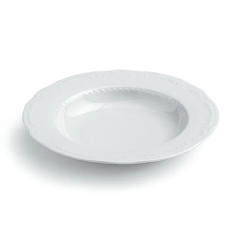 Piatto fondo 23,5 cm Porcellana Bianco Pagamento Sicuro