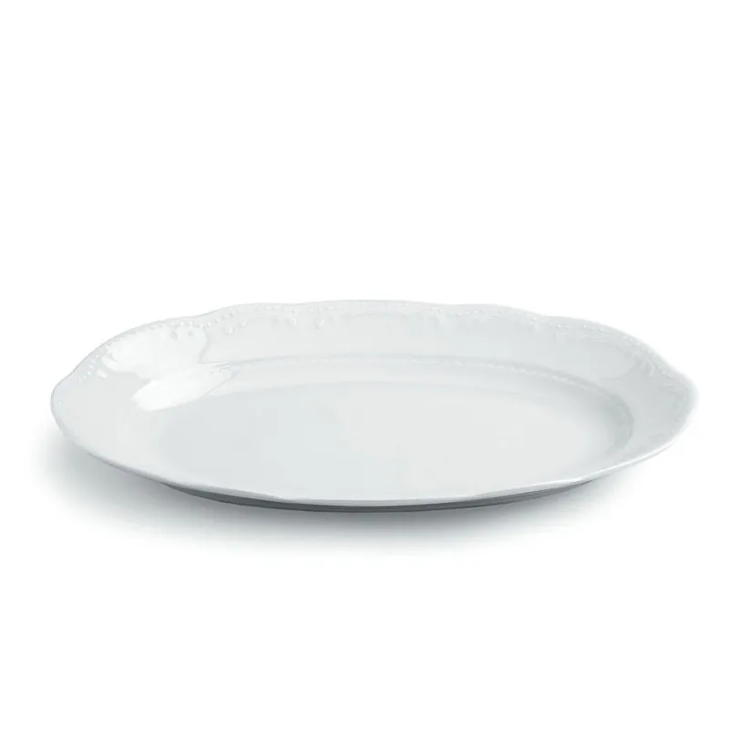 Reso Gratuito Ovale piano 40 x 26 cm Porcellana Bianco