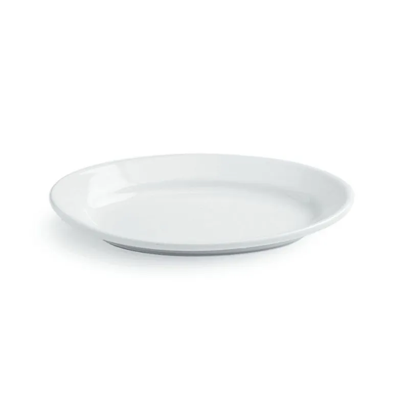 Ultimissimo Modello OVALE PIANO - 23x16 h3 cm Porcellana Bianco