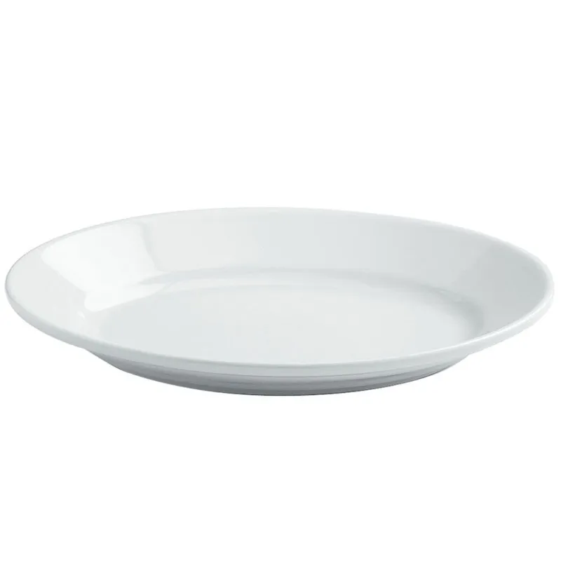 OVALE PIANO - 35x23 h5 cm Porcellana Bianco Offerta