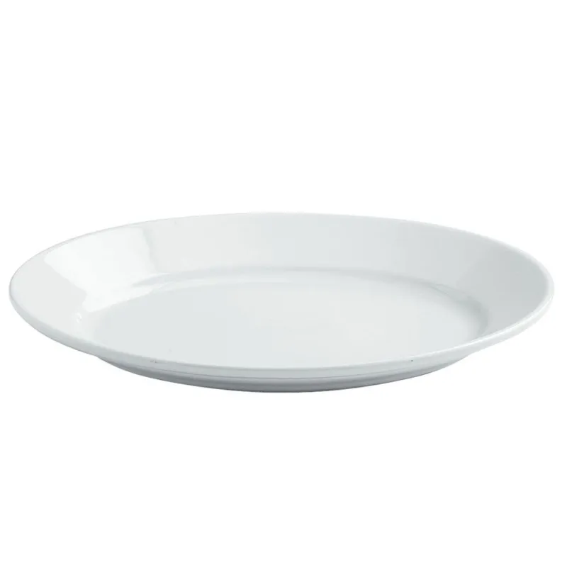 Prezzo Scontato OVALE PIANO - 38x25 h5 Porcellana Bianco