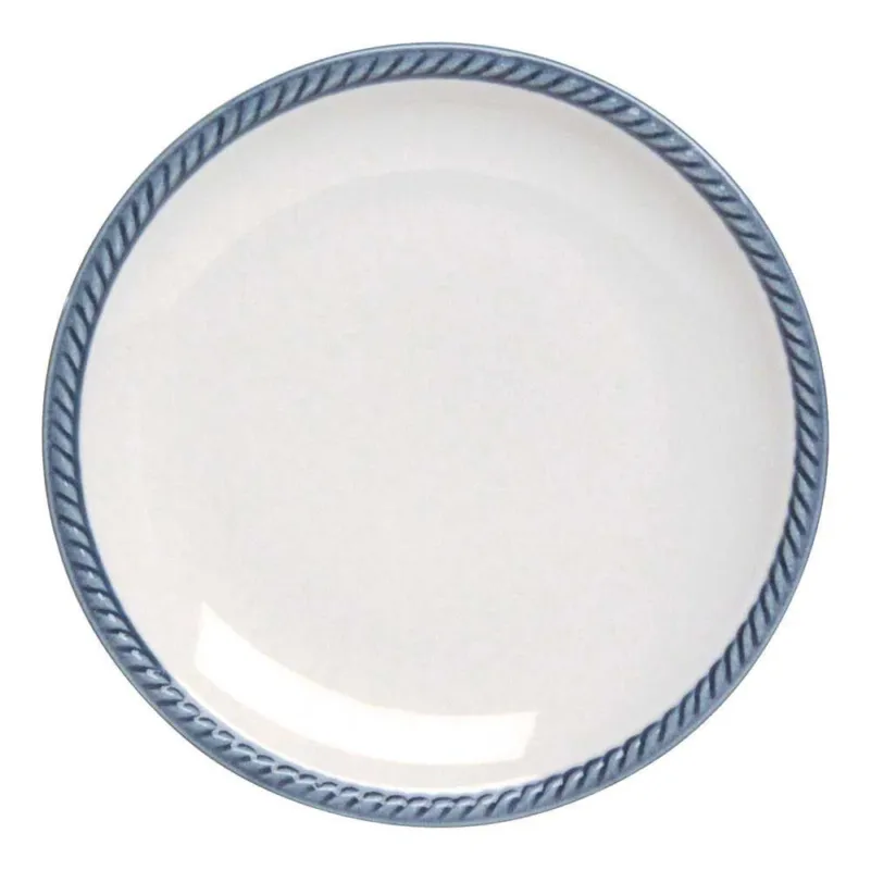 Piatto dessert Porcellana Bianco con bordo blu 20 cm Porcellana Bianco con bordo blu Quantità Limitata