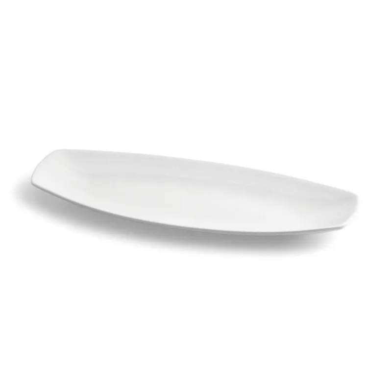 VASSOIO RETTANGOLARE - 37x15 cm Porcellana Bianco Direttamente Dal Produttore