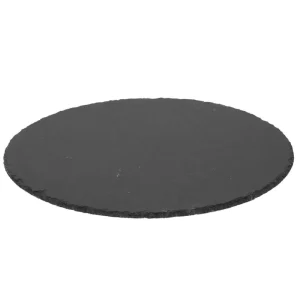 Sconto PIASTRA TONDA Pietre naturali Nero 30 cm Pietre naturali Nero