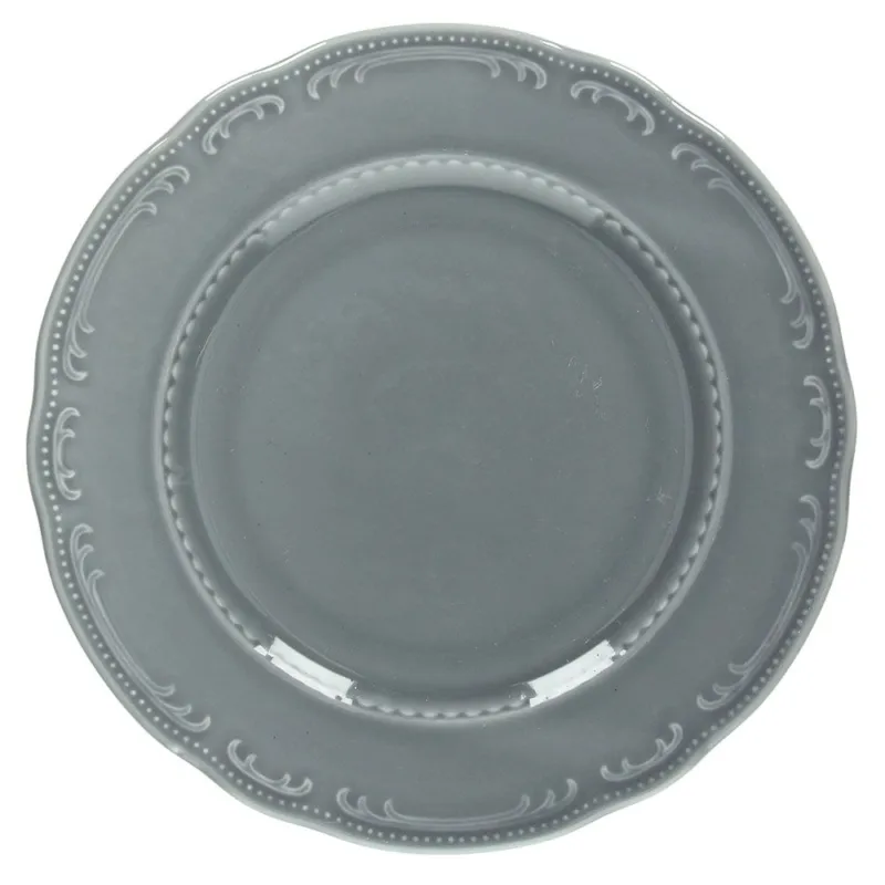 ROTONDO PIANO - 31 cm Porcellana Grigio Prezzo Scontato