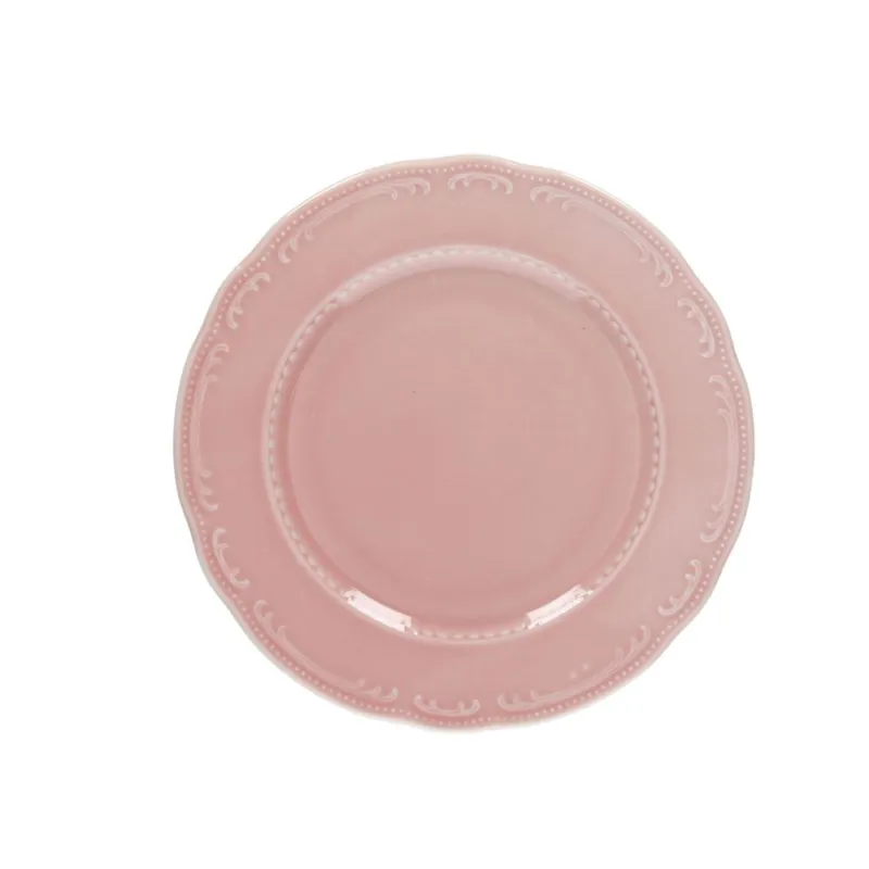 Piatto dessert Porcellana Rosa 22 cm Porcellana Rosa Offerta Limitata