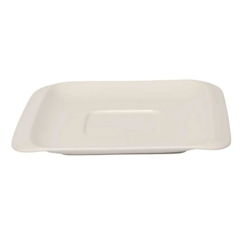 Spedito Oggi Piatto tazza brodo cm 17x17 Bianco Porcellana Bianco