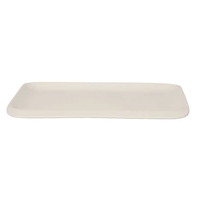Portata rettangolare cm 28,5x18 Bianco Porcellana Bianco Reso Gratuito