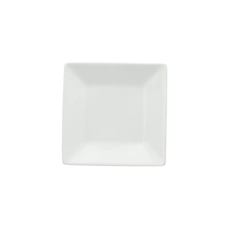 Piatto quadro cm 10 Bianco Porcellana Bianco Non Perdere