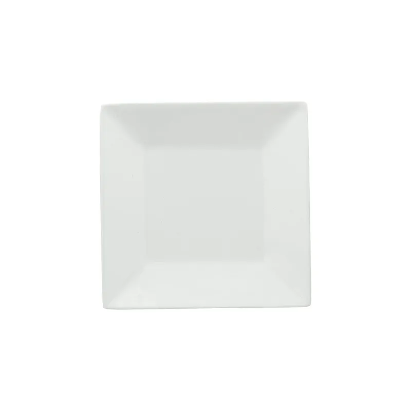 Compra Online Piatto quadro cm 15 Bianco Porcellana Bianco