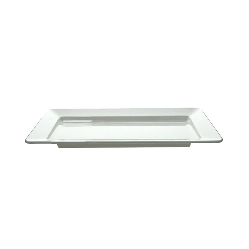 Piatto rettangolare cm 70x30 Bianco Silicone & Plastica Bianco Reso Gratuito