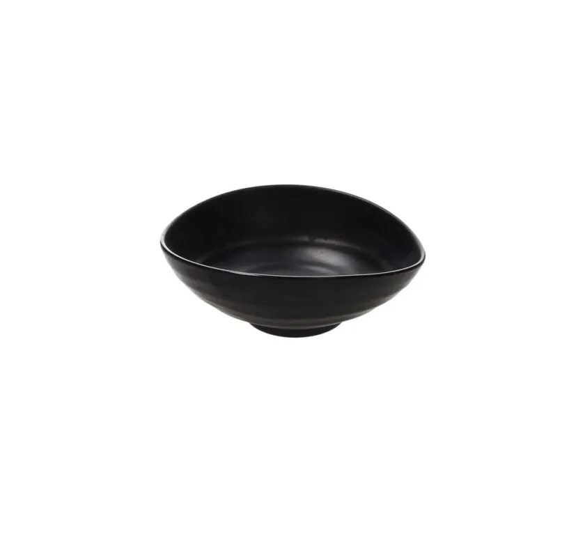 Compra Oggi Stesso Bowl ovale con piatto cm 24x20 h9 Nero Melamina Nero