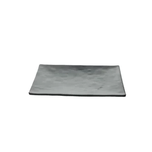 Piatto rettangolare cm 30x21 Nero Silicone & Plastica Nero Non Perdere