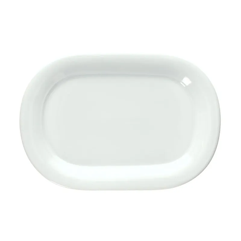 Di Tendenza Ovale piano cm 36x25 Bianco Porcellana Bianco