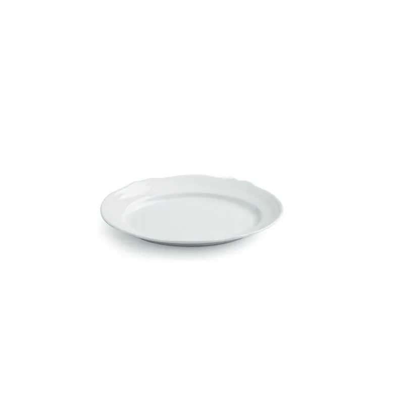 Non Perdere Ovale piano cm 26x20 Bianco Porcellana Bianco