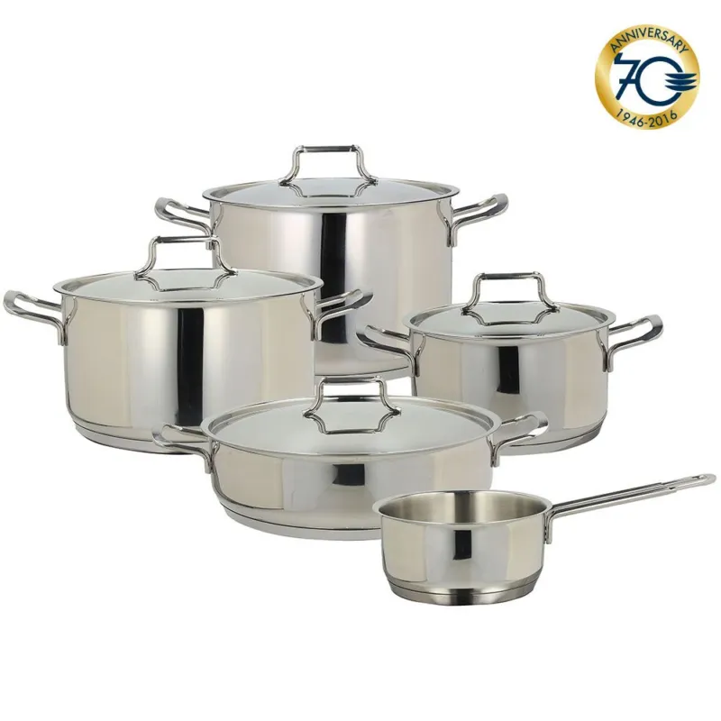 Acquista Ora Vanitosa - batteria 9 pezzi Inox steel Acciaio inox Acciaio