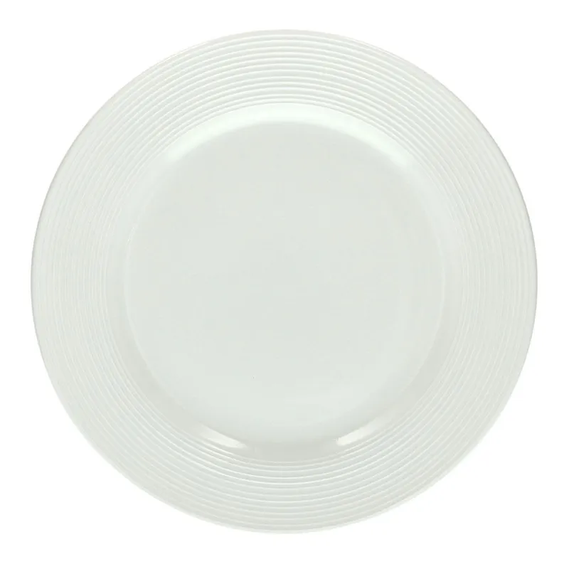 Promozione Esclusiva Piatto piano cm 26 Circles Porcellana Bianco