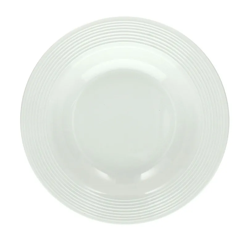 Consegna Rapida Piatto fondo cm 22 Circles Porcellana Bianco