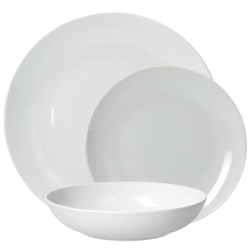 Servizio piatti 19 pezzi Porcellana Bianco Occasione Imperdibile