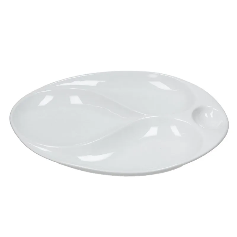 Prezzo Di Fabbrica Piatto 4 scomparti ovale Bianco Porcellana Bianco