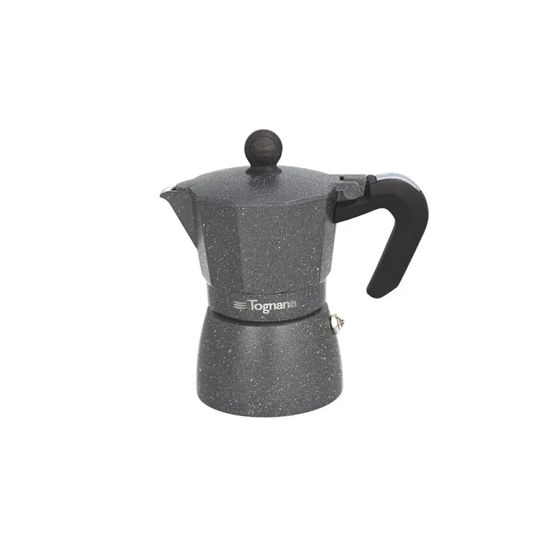 Ultime Pezzi Caffettiera 1 tazza grigio marmorizzato Alluminio Nero