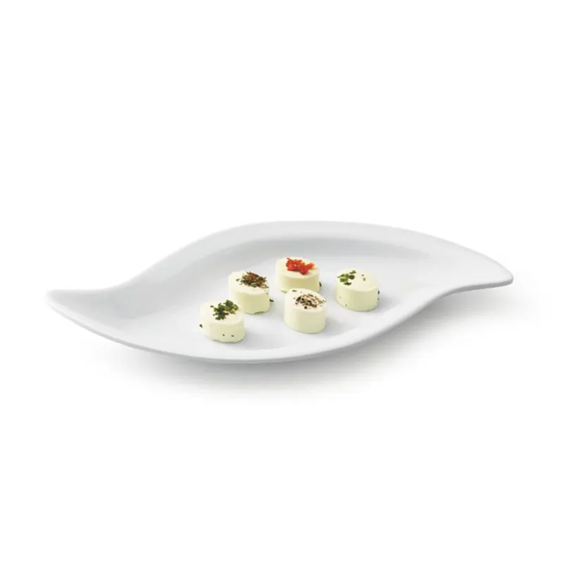 Consegna Rapida Antipastiera cm 28x14 Bianco Porcellana Bianco