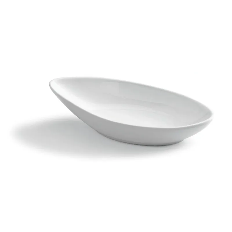 Nuova Collezione Portaolive cm 18x8 Bianco Porcellana Bianco