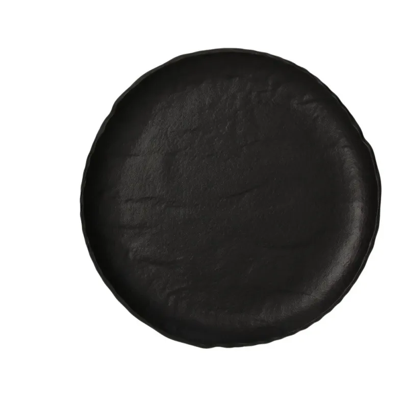 Piatto piano cm 29 Black Porcellana Nero Promozione